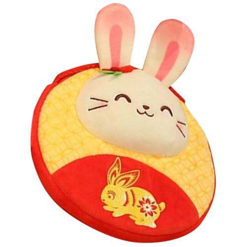 Toyvian Kuscheliger Plüsch Geldbeutel Für Jahr des Hasen Großer Crossbody Beutel Für Neujahrsgeschenke Münzen Einladungen Und Mehr Für Frauen von Toyvian