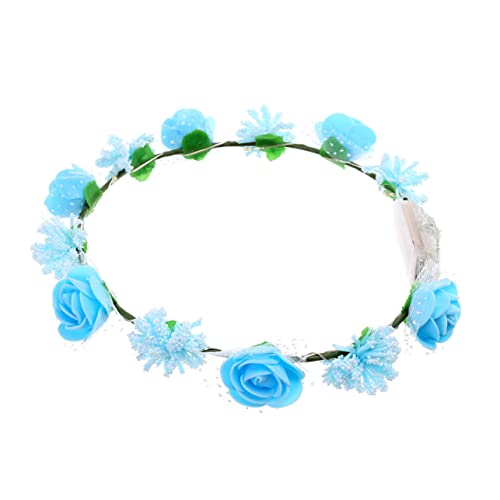 Toyvian Leis-blumen-halskette Led-haarband Geführtes Blumenband Geführtes Kopfstück Partyartikel Liefert Hawaiischer Kopfschmuck Leuchtendes Stirnband Abschluss Stirnband Rose Partybedarf von Toyvian