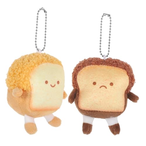 Toyvian Mini-toast- D H Gefüllter Schlüsselanhänger Dekoration Lustiger Rucksack-charm Für -accessoire von Toyvian
