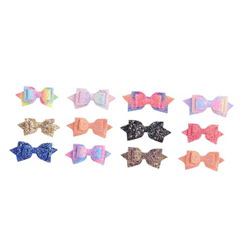 Toyvian Haarschleifen-clips Für Baby-mädchen 12-teiliges Haarnadel-set Mit Paillettenschleifen Stilvoll Und Für Haarschmuck Für Kinder von Toyvian