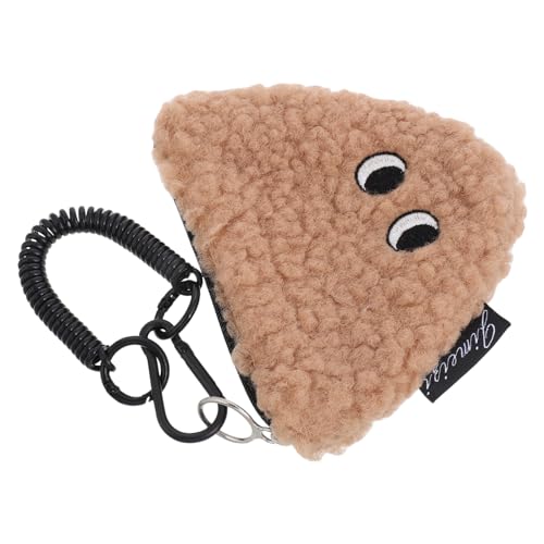Toyvian Mini Geldbörse Für Frauen Kawaii Plüsch Schlüsselanhänger Münzbeutel Im Onigiri-Design Mit Reißverschluss Fuzzy Cartoon Aufbewahrungstasche Für Unterwegs Für Kleingeld Und von Toyvian