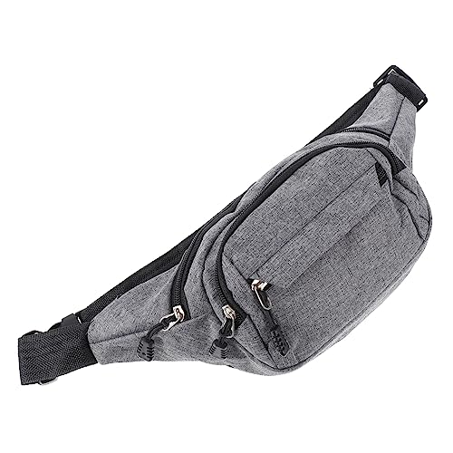 Toyvian Oxford Stoff Taillenbeutel Männer reisesport Herren kleine Umhängetasche Freizeit-Gürteltasche Crossbody -Taschen für Aber tragbare Hüfttasche Lauftasche Oxford-Stoff Grau von Toyvian