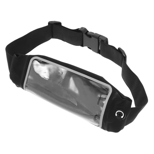 Toyvian Pack tragbare Lauftasche laufgürtel Sportgürtel joggingtasche Sportliche Bauchtasche Verstaubare Bauchtasche Jogger Gürtel Frau für Lauftaschen für Männer Riementasche Nylon Black von Toyvian
