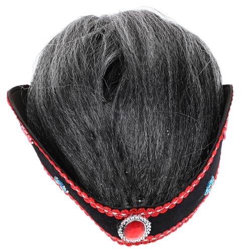 Toyvian Perücke für Kostüm Graue Synthetische Perücke für Kinder Halloween Dress Up Zubehör Realistischer Senioren Look für Kostüm Party von Toyvian