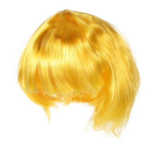 Toyvian Party Perücke Für Cosplay Gelbe Kurzhaar-mushroom Wig Für Festivals Und Kostümpartys Für Erwachsene Kreative Haaroption Für Jeden Anlass von Toyvian
