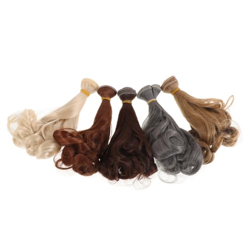Toyvian Puppe Haar Reihe 5 Stücke Baby Perücken Für Mädchen Infant Faser Perücke Hohe Temp Faser Lockiges Haar Toyvian Puppe Haar Reihe 5 Stücke Baby Perücken Für Mädchen Infant Faser Perücke Hohe Temp Faser Lockiges Haar von Toyvian