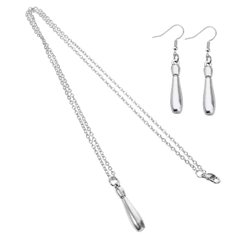 Toyvian Schmuckset Damen Bowling Anhänger und Ohrringe Robustes Material Modischer Charm für Bowlingfans Geeignet für Partys Hochzeiten Abende und Festliche Anlässe von Toyvian