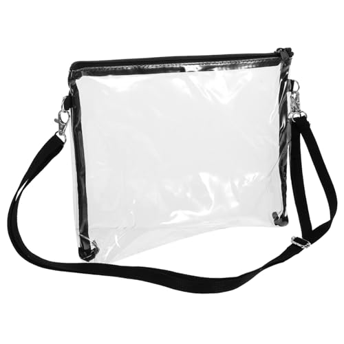 Toyvian Stadion Zugelassene Transparente Crossbody Bag mit Reißverschluss Verstellbar Leichte Transparente Umhängetasche für Damen für Konzerte Sportveranstaltungen und Reisen von Toyvian