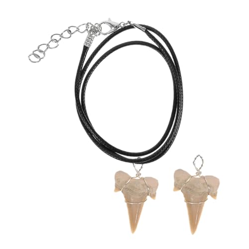 Toyvian Teiliges Haifischzahn Anhänger Handgefertigter Einzigartiges Design Robustes Material Tragbar für Herren Halskette Strand und Surfer Schmuck von Toyvian
