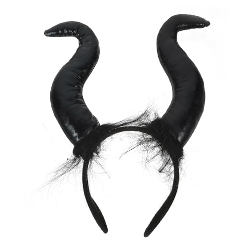 Toyvian Teufelshörner-stirnband Schwarz – Gothic-dämonenhörner-stirnband für Halloween-kostüm, Kopfbedeckung, Cosplay, Party, Verkleidung, Haar-accessoires von Toyvian