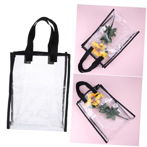 Toyvian Transparente PVC Handtasche Leichte Einkaufstasche Große Kapazität Damen Umhängetasche Klar Modisch für Veranstaltungen und Alltag von Toyvian
