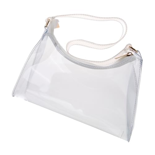 Toyvian Umhängetasche Transparent Damen PVC Schultertasche für Sportevents Musikfestivals Konzerte Praktische Leicht zu Reinigende Handtasche mit Verstellbarem Riemen und Modernem Design von Toyvian