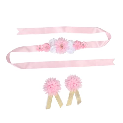 Toyvian Umstandsschärpe-set Vintage-blumen-schärpe Gürtel für Babyparty Toyvian Umstandsschärpe-set Vintage-blumen-schärpe Gürtel für Babyparty von Toyvian