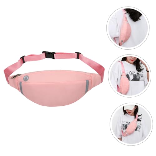 Toyvian Verstellbare Sport Bauchtasche Damen Leicht Reise Laufgürtel Hüfttasche Fitness Jogging Wandern Tasche Rosa von Toyvian