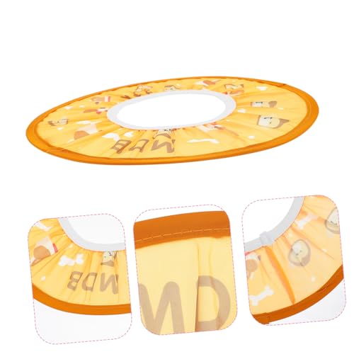 Toyvian Wasserdichte Duschhaube Cartoon Design Elastische Shampoo Mütze Schützt Augen Ohren und Mund Geeignet für Baden Duschen und Haarewaschen Weiches Material Orange von Toyvian