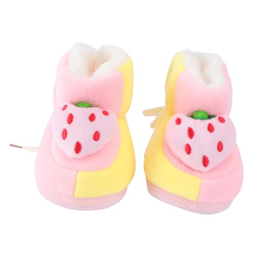 Toyvian Winter Warm Shoes Baumwolle Prewalker Weiche Sohlen Atmungsaktiv Neugeborene Kleinkinder Winter Hausschuhe Rosa von Toyvian