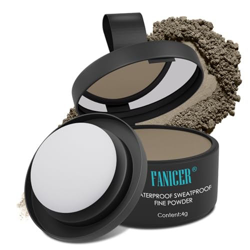 Ansatzpuder, Haaransatz Ausbessern & Haarausfall Abdecken,Unsichtbares Ansatzpuder, Haaransatz Puder unsichtbares, Haar Make-up zur Haarverdichtung für Frauen und Männer(Hellbraun) von Tpubmity