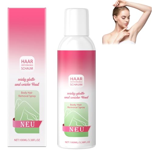 Body Haarentfernung Schaum, 100ml Haarentfernungs Schaumspray, Effektive Haarentfernung Ohne Rasur, Haarentfernungsschaum Keine Hautirritationen, Für Frauen und Männer, Für Arme, Achseln, Beine von Traboto