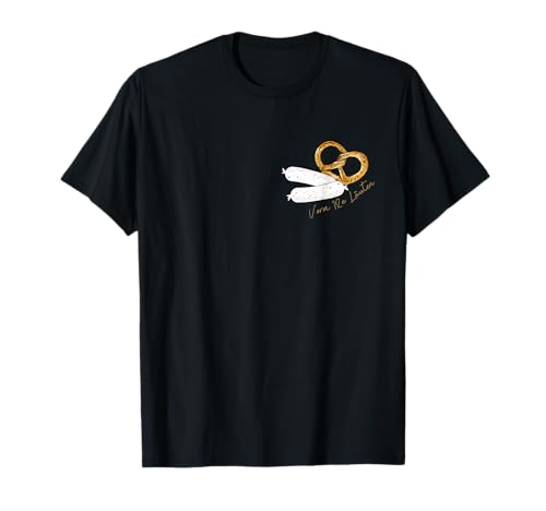 Tracht Boarisch Vintage Weißwurst Weisswurst Fun Damen Unisex Bayerisch Modern Klassisch Rundhals-Ausschnitt Kurzarm Schwarz Klein T-Shirt Tracht Boarisch Vintage Weißwurst Weisswurst Fun Damen Unisex Bayerisch Modern Klassisch Rundhals-Ausschnitt Kurzarm Schwarz Klein T-Shirt von Tracht Boarisch Vintage Weißwurscht Weisswurst Fun