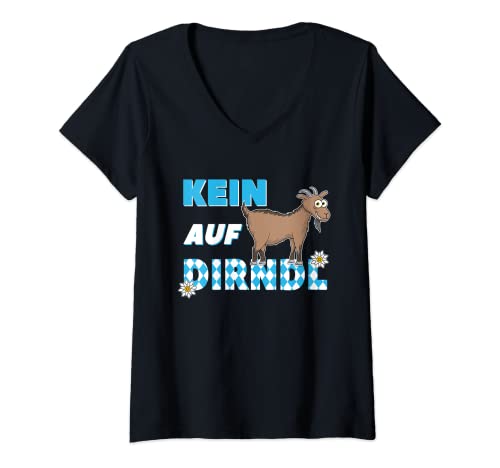 Damen Ersatz Dirndl Kein Bock Auf Dirndl T-Shirt mit V-Ausschnitt Damen Ersatz Dirndl Kein Bock Auf Dirndl T-Shirt mit V-Ausschnitt von Tracht Trachten Dirndl Geschenk