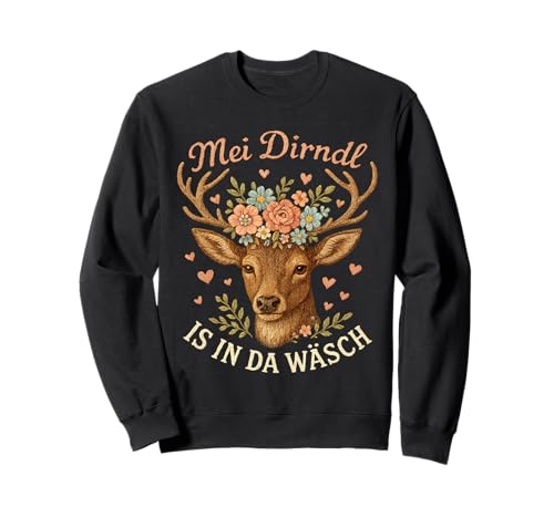Dirndl Ersatz Tracht MEI is in da Wäsch Oktoberfest lustiges Sweatshirt von Trachten Dirndl is in da Wäsch Trachten Geschenk