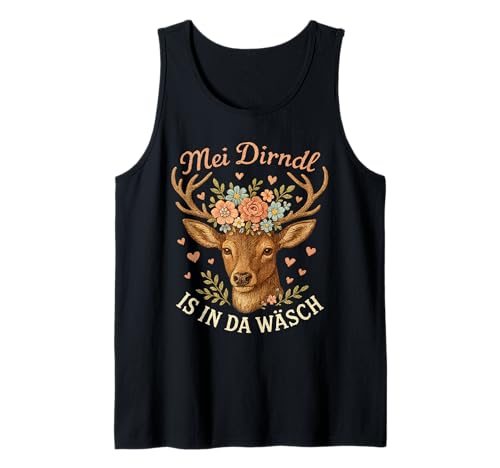 Dirndl Ersatz Tracht MEI is in da Wäsch Oktoberfest lustiges Tank Top von Trachten Dirndl is in da Wäsch Trachten Geschenk