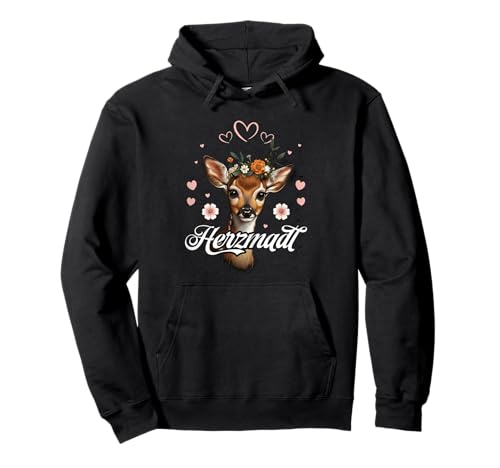 Herzmadl REH Trachten Look passend für Oktoberfest Damen Pullover Hoodie von Trachten Herzmadl Oktoberfest Kollektion