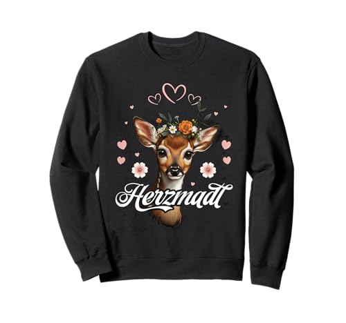 Herzmadl REH Trachten Look passend für Oktoberfest Damen Sweatshirt von Trachten Herzmadl Oktoberfest Kollektion
