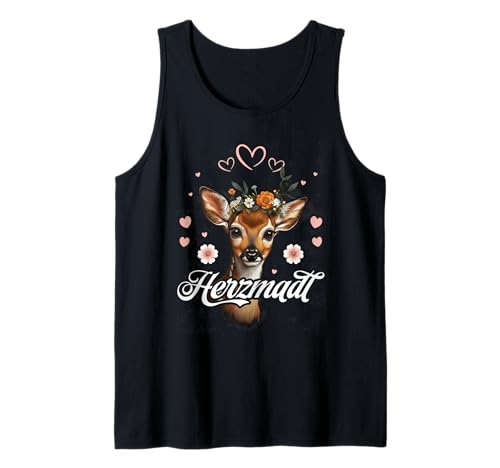 Herzmadl REH Trachten Look passend für Oktoberfest Damen Tank Top von Trachten Herzmadl Oktoberfest Kollektion