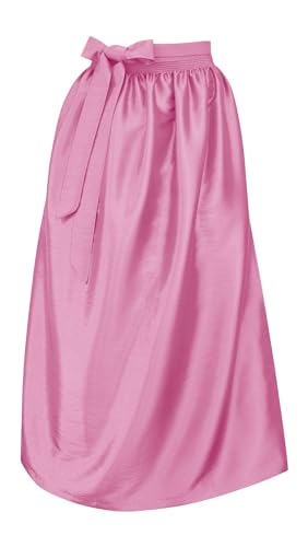 Schürze für Dirndl Trachtenschürze Trachtenkleid Dirndlkleid Dirndlschürze Taftschürze Trachtenmode einfärbig uni Taft grün pink rot rosa blau schwarz Glanz apron, Größe:L = 40 42 44, Farbe:hellrosa von Trachten Mayr