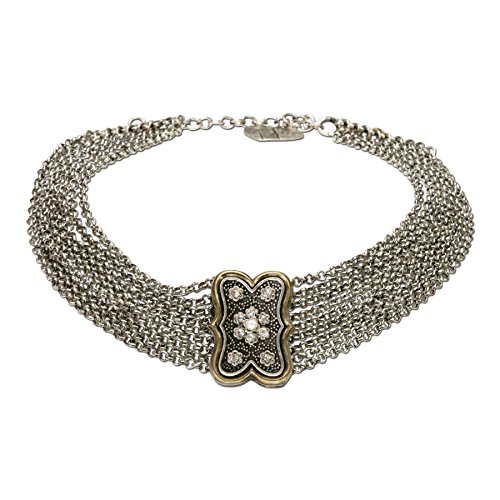 Trachtenkette Tradition - Damen Dirndlkette, Trachten-Collier, nostalgische Kropfkette für die Trachtenbluse und Lederhose, Dirndl-Schmuck fürs Oktoberfest , Trachtenschmuck (antik-gold-farben) von Heimatflüstern