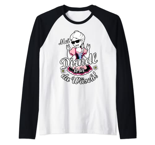 Mei Dirndl is in da Wäsch Passend für Oktoberfest Damen Raglan von Trachten Shirts Dirndl