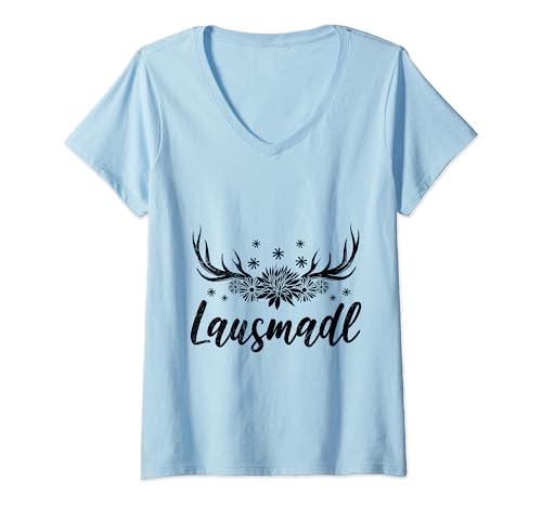Damen Lausmadl Lausmädchen T-Shirt mit V-Ausschnitt Damen Lausmadl Lausmädchen T-Shirt mit V-Ausschnitt von Trachten TShirt Damen Trachtenshirt Geschenke