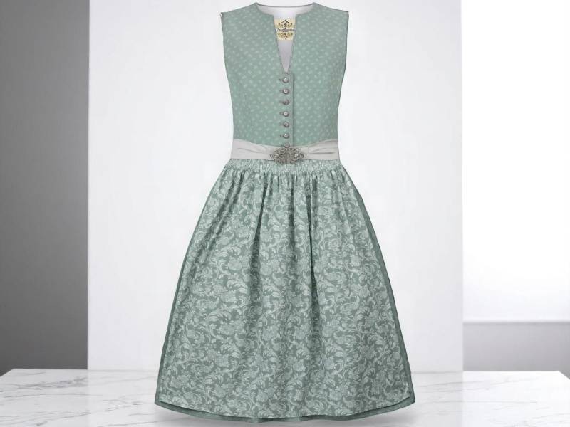 Dirndl "Fenja" Salbei Rocklänge 70 cm Sorgfältig Geprüfte Retoure in Neuware-Qualität/Österreich Bayern Oktoberfest Dirndlkleid von Trachtenhans