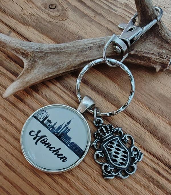 Schlüssel-/Taschenanhänger München Mit Bayernwappen von Trachtenladerl