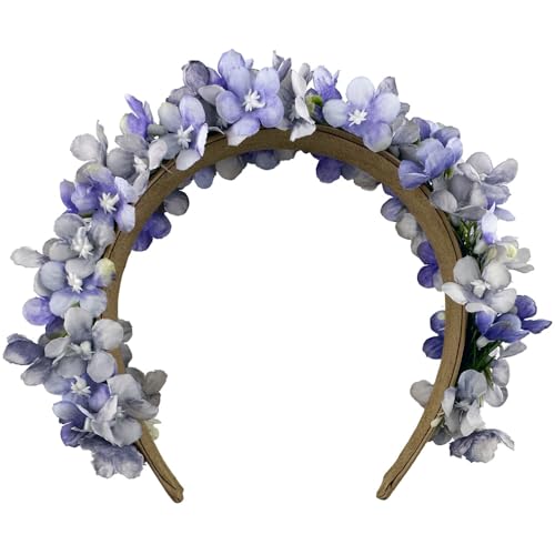 Blumen Haarreif "Marissa" mit zarten Blüten | Haarschmuck zu Dirndl Hochzeit Blumenmädchen (Flieder, Einheitsgröße) von Trachtenland