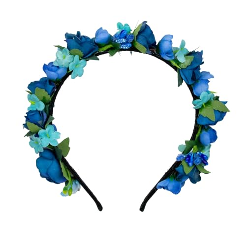 Blumen Haarreif Sabia - Bezaubernder Haarschmuck zum Dirndl, für Hochzeiten, Kommunion oder Festivals (Einheitsgröße, Blau) von Trachtenland