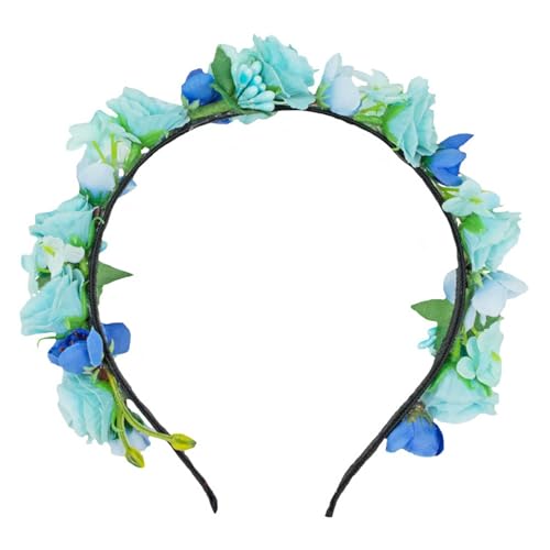 Blumen Haarreif Sabia - Bezaubernder Haarschmuck zum Dirndl, für Hochzeiten, Kommunion oder Festivals (Türkis) von Trachtenland