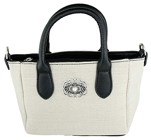 Damen Handtasche Katrina mit Metallapplikation - Beige von Trachtenland