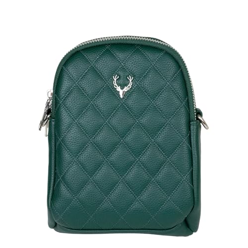 Trachten Handtasche "Emma" | Dirndl Umhängetasche mit Hirsch Applikation (Dunkelgrün) von Trachtenland