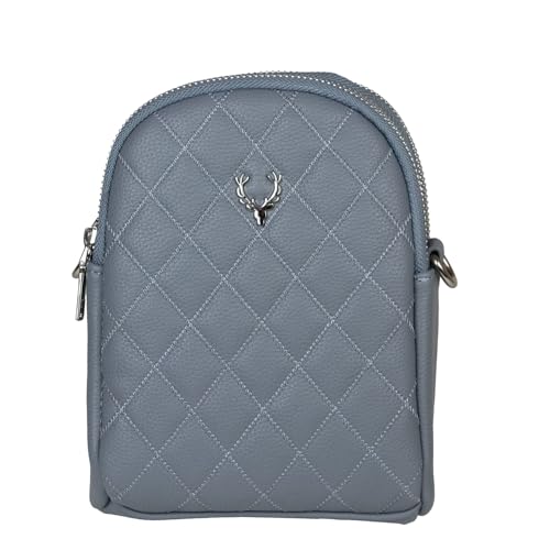 Trachten Handtasche "Emma" | Dirndl Umhängetasche mit Hirsch Applikation (Hellgrau) von Trachtenland