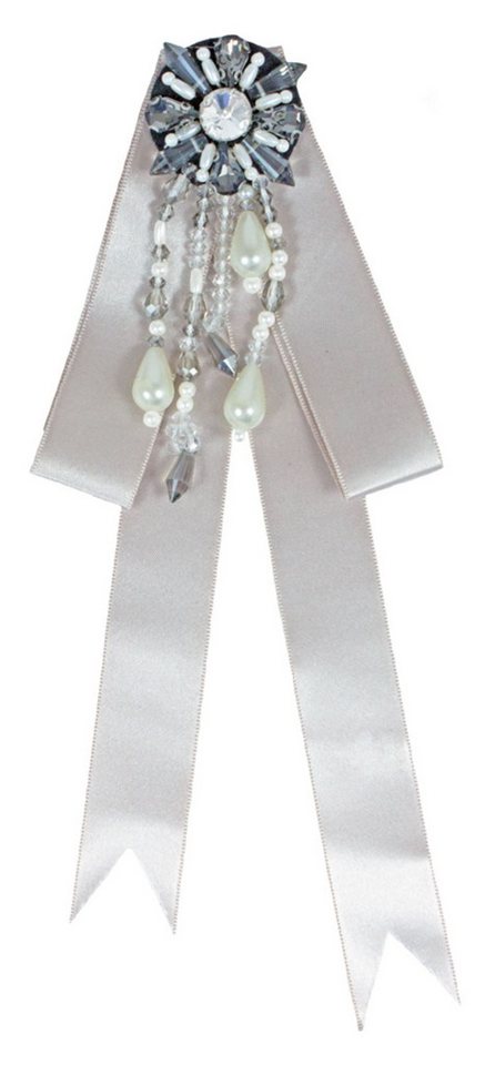 Trachtenland Brosche Brosche Barock Schleife mit Schmuckstein und Perle von Trachtenland