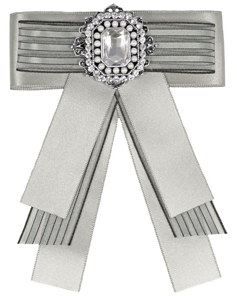 Trachtenland Brosche Brosche Barock Schleife mit Streifen und Schmuckst von Trachtenland