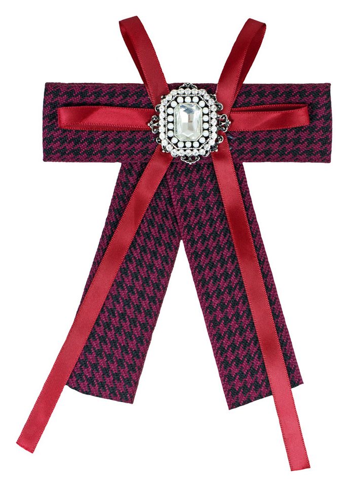 Trachtenland Brosche Brosche Barock Schleife mit eckigem Schmuckstein - von Trachtenland