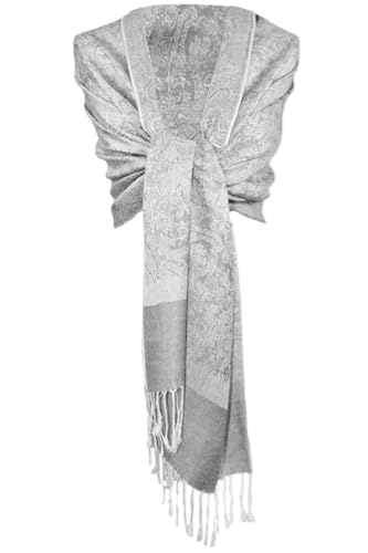 Trachtenland Dirndltuch Stola Silber/Hellgrau von Trachtenland