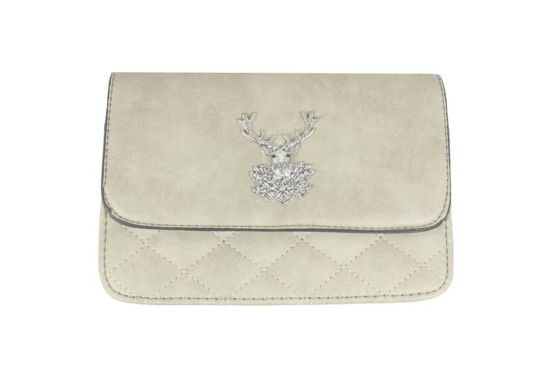 Trachtenland Handtasche Gesteppte Trachten Tasche "Anni" mit Hirsch Applikation, Mit Metall Applikation von Trachtenland