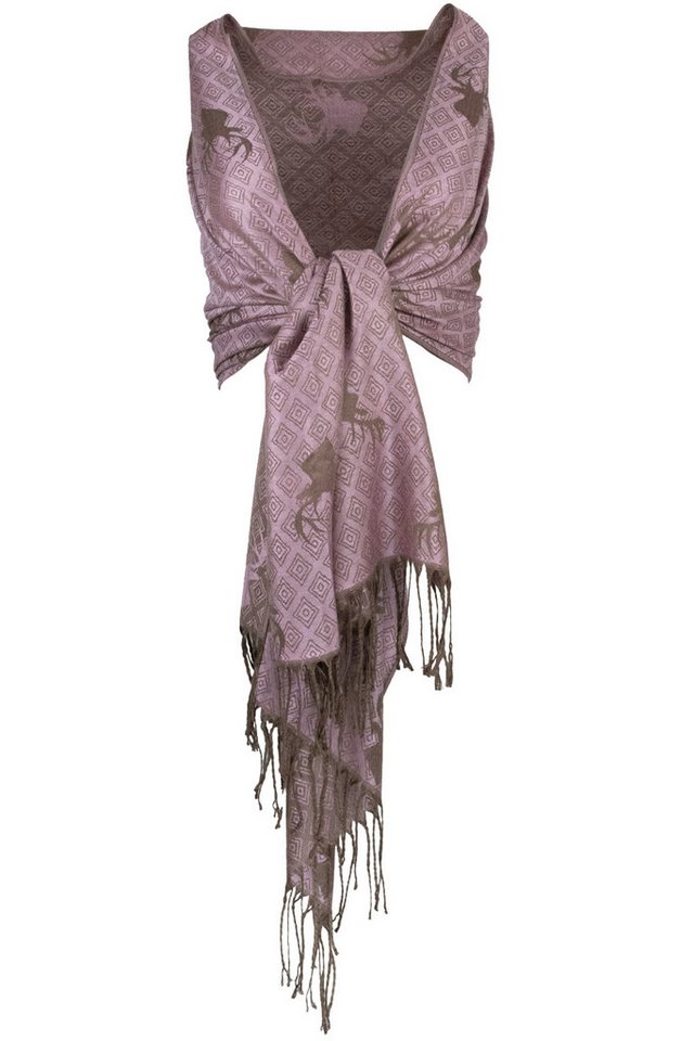 Trachtenland Schal Halstuch Schal mit Hirschkopf Motiv 185 x 70 cm von Trachtenland