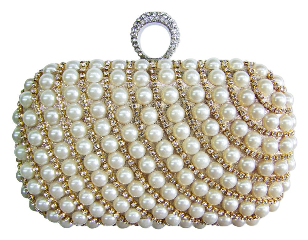 Trachtenland Trachtentasche Elegante Damen Clutch Abendtasche 'Big Pearl' - Cr von Trachtenland