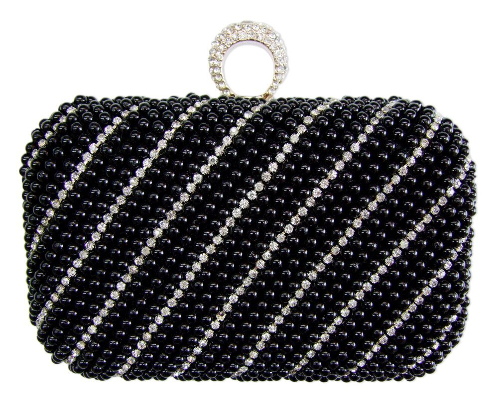 Trachtenland Trachtentasche Elegante Damen Clutch Abendtasche 'Pearl' - Schwar von Trachtenland