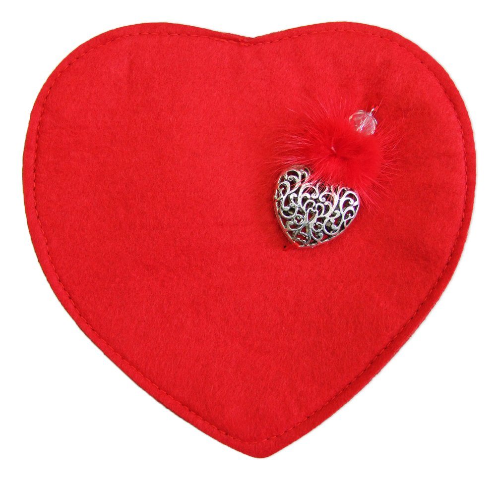 Trachtenland Trachtentasche Herz Trachtentasche mit Herzanhänger, Rot von Trachtenland